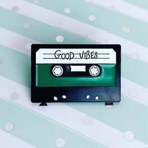 Mixed Tape Enamel Pin • Good Vibes